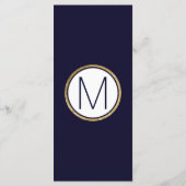 シンプルモダン金ゴールドラインNavy Blue結婚's メニュー (裏面)