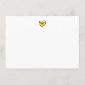 シンプルモダン金ゴールド結婚ハート方向 エンクロージャーカード (裏面)