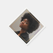 シンプルモダン金ゴールド縁ど卒業用紙ナプキン スタンダードカクテルナプキン (角)