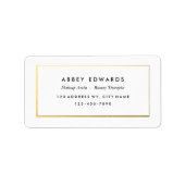 シンプルモダン金ゴールド・ビジネス・ラベル・シール ラベル (正面)