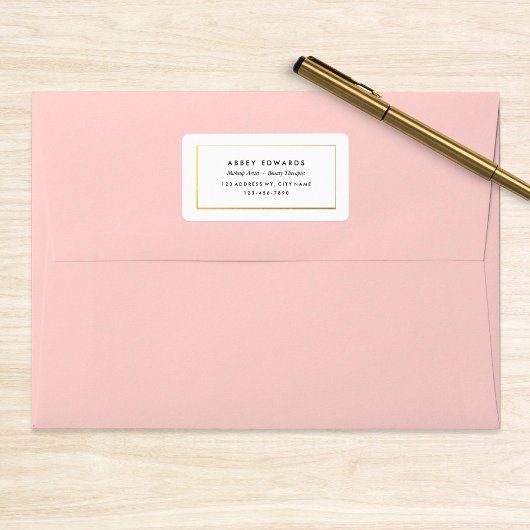 シンプルモダン金ゴールド・ビジネス・ラベル・シール ラベル