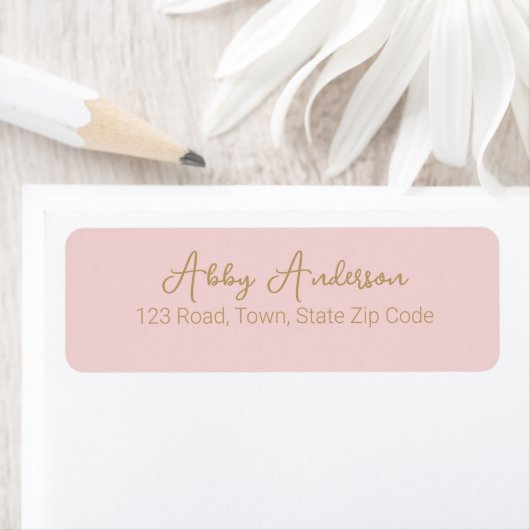 シンプルモダン金ゴールド | ピンク ラベル (インサイチュ)