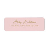 シンプルモダン金ゴールド | ピンク ラベル (正面)