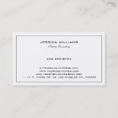 シンプルモダン錫縁ど黒オン 名刺 (裏面)