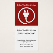 シンプルモダン電気工事士名刺 (正面&裏面)