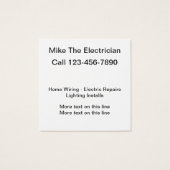 シンプルモダン電気工事士名刺 (裏面)