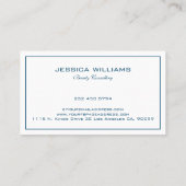 シンプルモダン青オ縁どン白 名刺 (裏面)