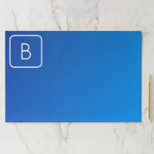 シンプルモダン青グラデーショグラデーションン&モノグラム ペーパーパッド (インサイチュ)