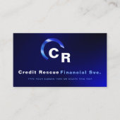 シンプルモダン青ロゴプロフェッショナル写真 名刺 (正面)