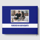 シンプルモダン青2生命のお祝い ゲストブック (裏面)