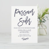 シンプルモダン青・白パスソーバーシーダー 招待状 (スタンド正面)