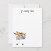 シンプルモダン食料品リストプランナー ノートカード (正面)