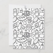 シンプルモダン食料品リストプランナー ノートカード (裏面)