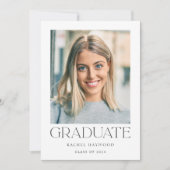 シンプルモダン高校卒業 案内状 (正面)