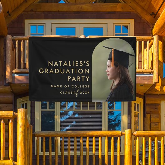 シンプルモダン高校卒業 横断幕