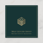 シンプルモダン高級 スクエア名刺 (正面)