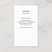 シンプルモダン髪型はさみ白 名刺 (裏面)