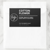 シンプルモダン黒しょうゆうラベル 長方形シール (バッグ)