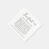 シンプルモダン黒と白のおもしろいファクト結婚3 スタンダードカクテルナプキン (角)