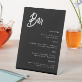 シンプルモダン黒と白の結婚バー標識 台座サイン (インサイチュ)