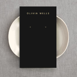 シンプルモダン黒イヤリング表示ホルダー 名刺