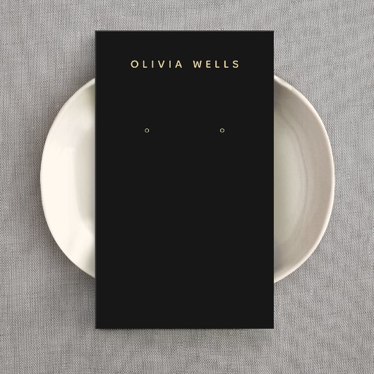 シンプルモダン黒イヤリング表示ホルダー 名刺