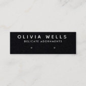 シンプルモダン黒スタッドイヤリングディスプレイミニ スキニー名刺 (正面)