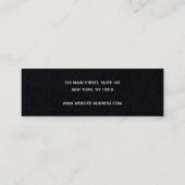 シンプルモダン黒スタッドイヤリングディスプレイミニ スキニー名刺 (裏面)