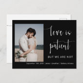 シンプルモダン黒スミニマルクリプト写真の取り出し ポストカード (正面/裏面)