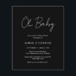 シンプルモダン黒バジェット赤ちゃんシャワー招待状<br><div class="desc">黒モダン予算の赤ちゃんシャワー招シンプル待"ああベビー"と素朴なスタイルスクリプトタイポグラフィでデザイン。ミニマ男女兼用リストのエレガントこの招待は素晴らし、男の子と女の子のどちらを持っているかである。</div>