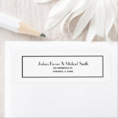 シンプルモダン黒フレーム差出人住所ラベル ラベル (インサイチュ)