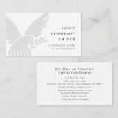 シンプルモダン黒白ドーヴ教会 名刺 (正面/裏面)