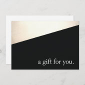 シンプルモダン黒金ゴールドホリデー商品券 (正面/裏面)