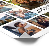 シンプルモダン15枚フォトコラージュ ポスター (角)