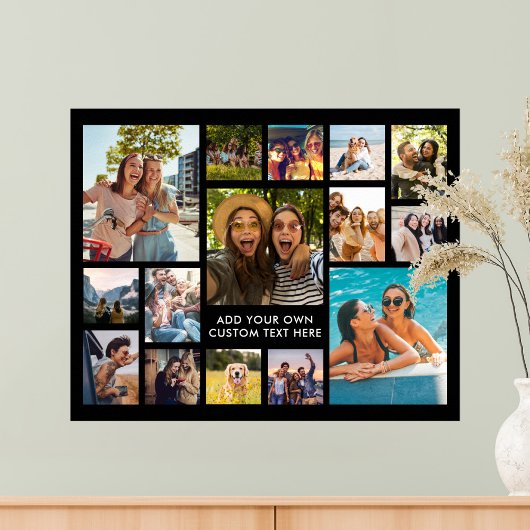 シンプルモダン15枚フォトコラージュ ポスター