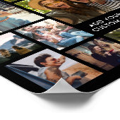 シンプルモダン15枚フォトコラージュ ポスター (角)