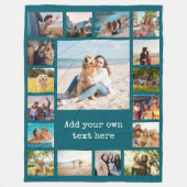 シンプルモダン17枚 フリースブランケット (正面)