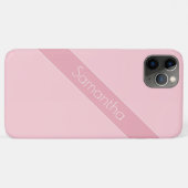 シンプルモダン2トーンピ淡い色のンクパーソナライズされた名 Case-Mate iPhoneケース (裏面(横))