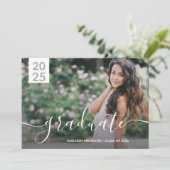 シンプルモダン2写真卒業 案内状 (スタンド正面)