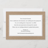 シンプルモダン2写真救新しい日付Kraftカード セーブザデート (裏面)