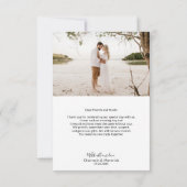 シンプルモダン2写真結婚の サンキューカード (裏面)