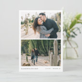 シンプルモダン2写真結婚式 招待状 (スタンド正面)