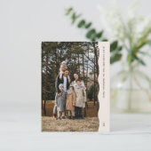 シンプルモダン2枚の波状のクリスマス シーズンポストカード (スタンド正面)