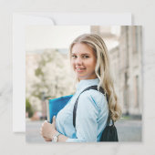 シンプルモダン2023年の卒業式パーティーのPHOTOクラス 招待状 (裏面)