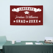 シンプルモダン2024年ブルゴーニュ卒業パーティー 横断幕 (トレードショー)