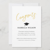 シンプルモダン4写真コラージュ白卒業 案内状 (裏面)