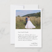 シンプルモダン4写真結婚サンキューカード サンキューカード (裏面)