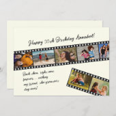 シンプルモダン7フォトフィルムストリップ誕生日カード シーズンカード (正面/裏面)