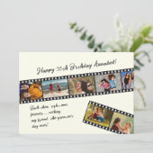 シンプルモダン7フォトフィルムストリップ誕生日カード シーズンカード (スタンド正面)