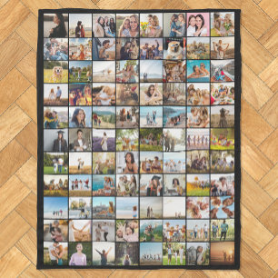 シンプルモダン88写真コラージュ フリースブランケット